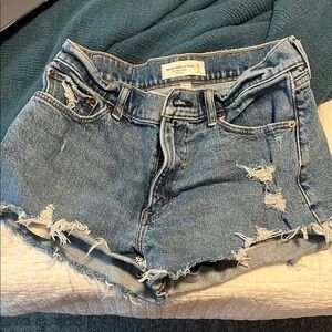 Abercrombie & Fitch Blue Distressed Jean Shorts- Just don’t fit anymore!